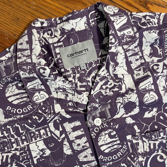 Carhartt WIP Collage Vacation shirt LARGE - Picture 1 of 3
